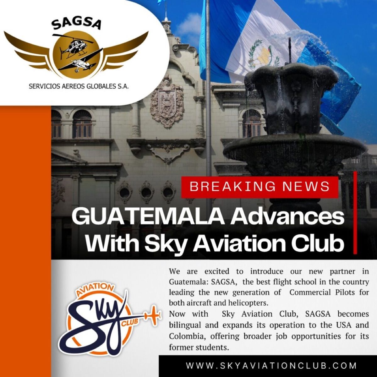 Guatemala avanza con Sky Aviation Club